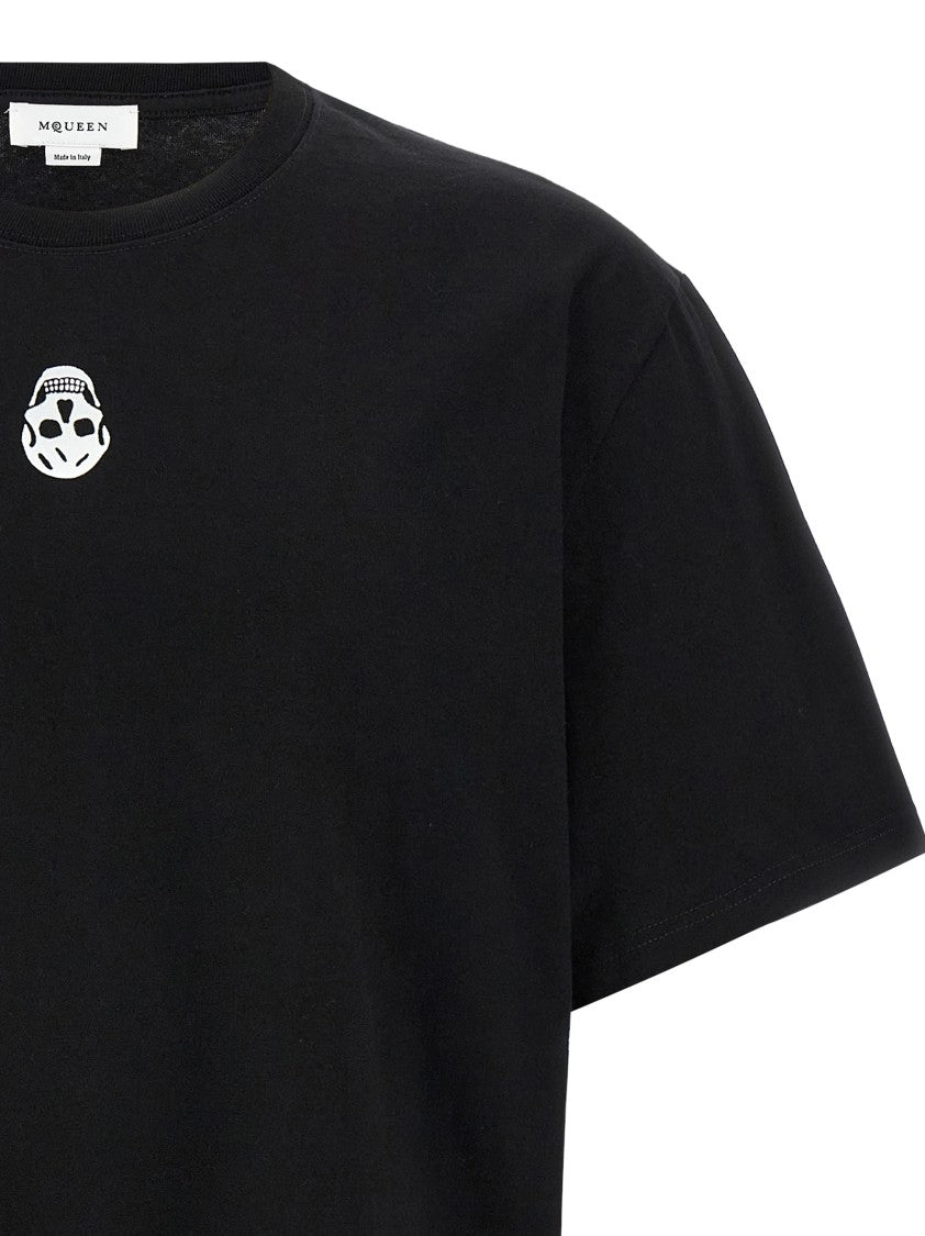 Mcqueen Flocked 'Skull' T-Shirt