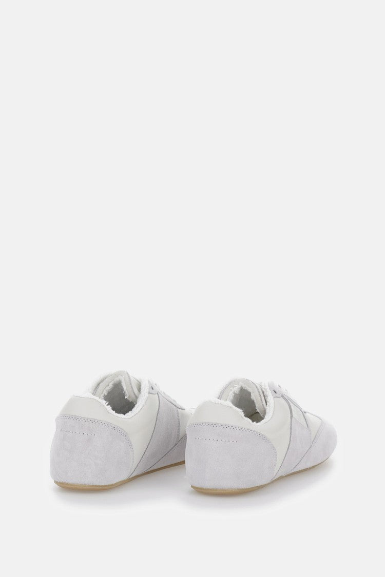 Mm6 By Maison Margiela White Leather And Suede Sneakers