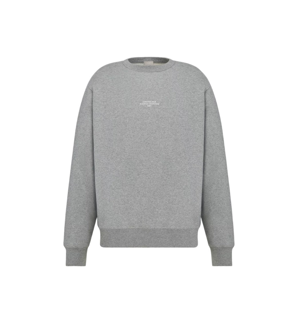 Dior Brushed Cotton Sweatshirt With Dior Montaigne Print