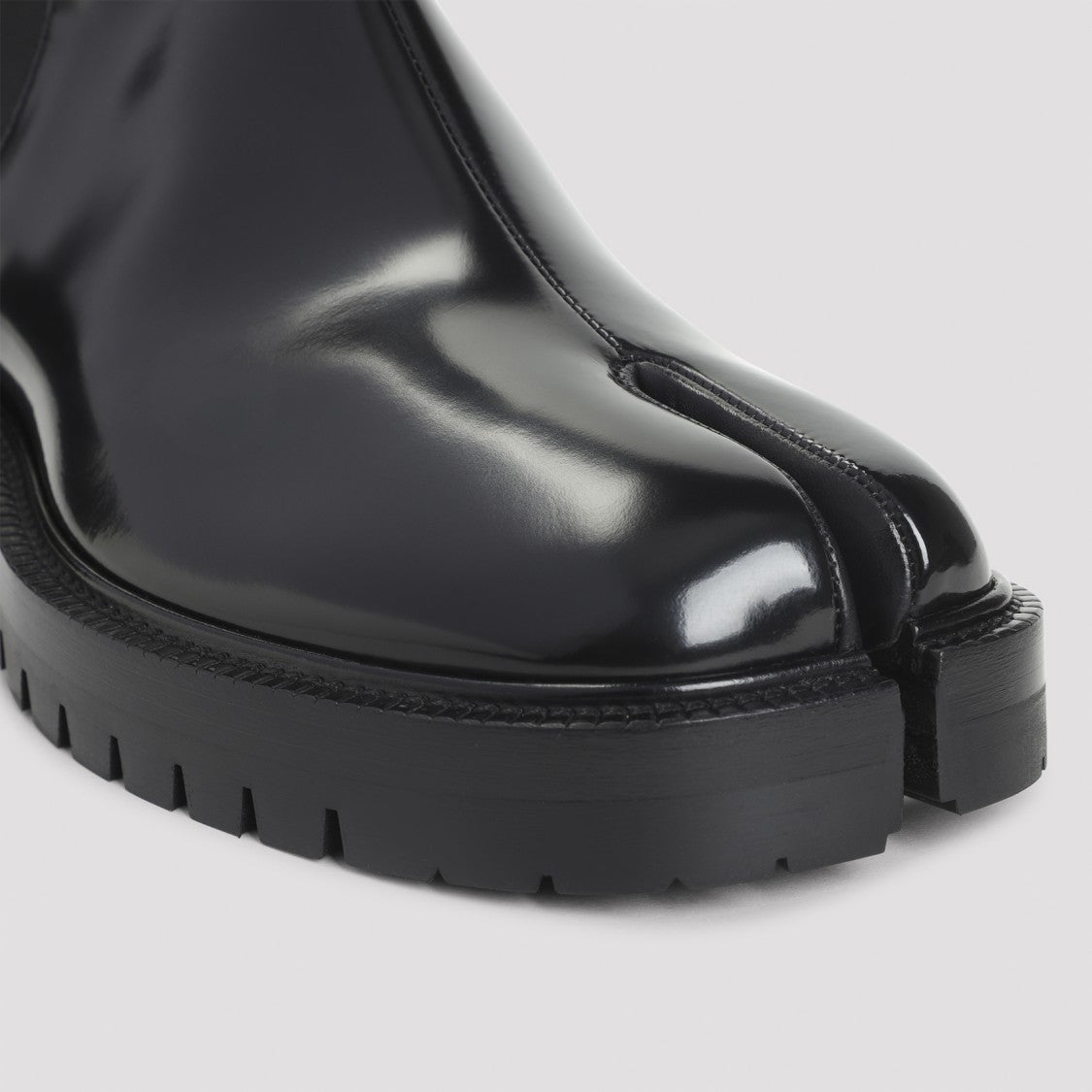 Maison Margiela Tabi County Chelsea Black Calf Leather Boots