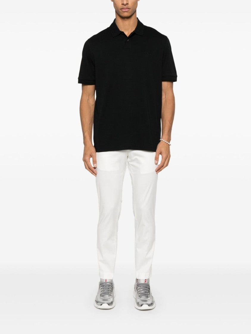 Pt Torino Tailored White Trousers With Concealed Fastening