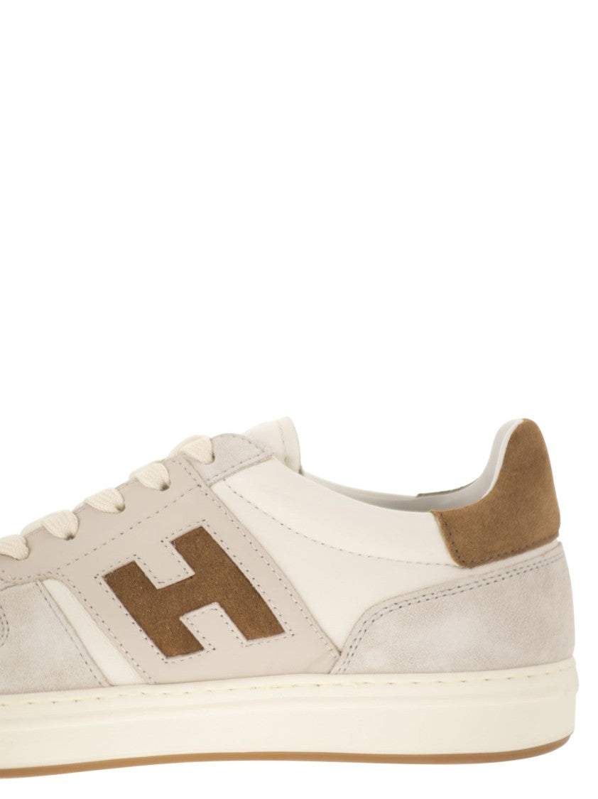 Hogan H668 - Hogan H-Tv Leather And Suede Trainers