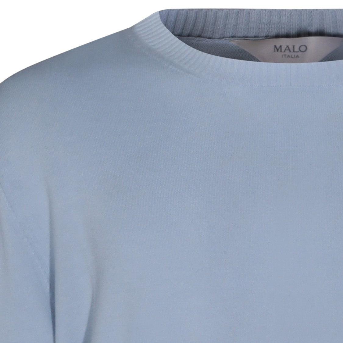 Malo Clear Blue Fine-Knit Sweater