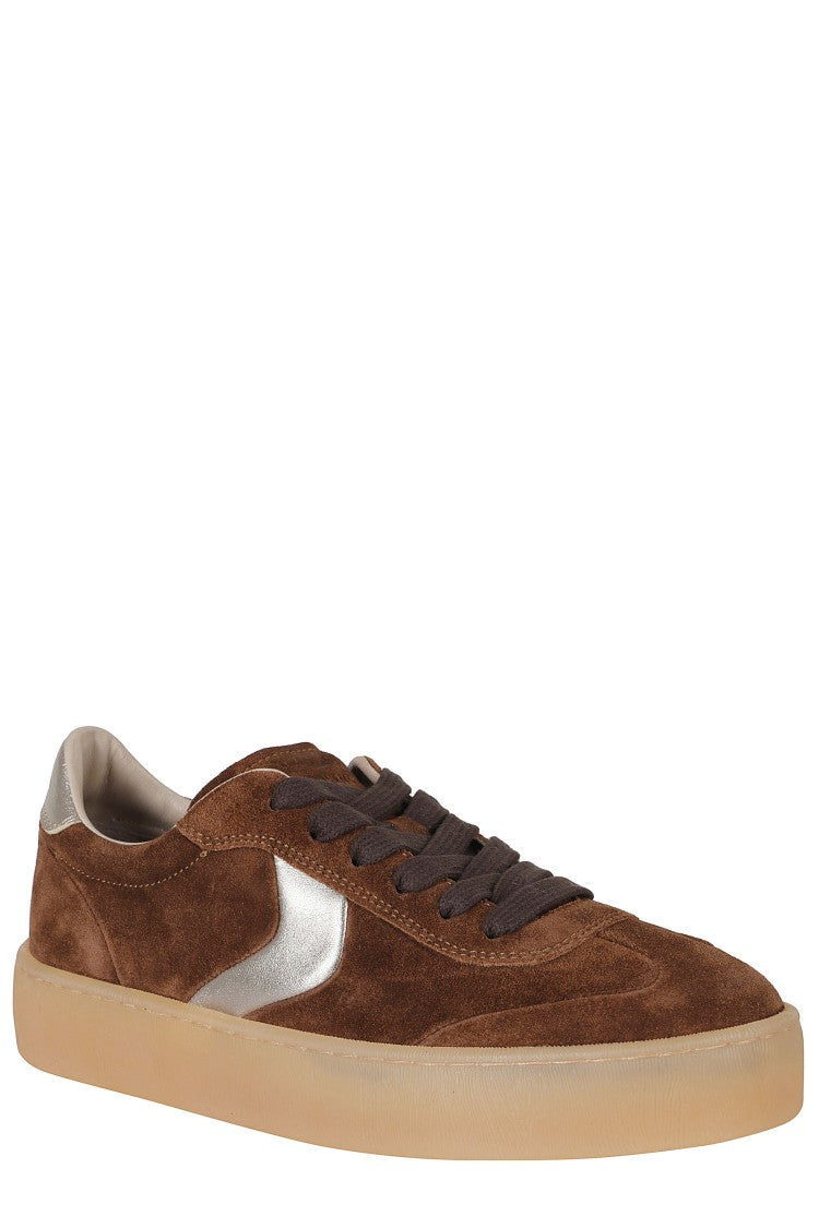 Voile Blanche Mind 02 Metallic Goat Skin Suede Low-Top Sneakers