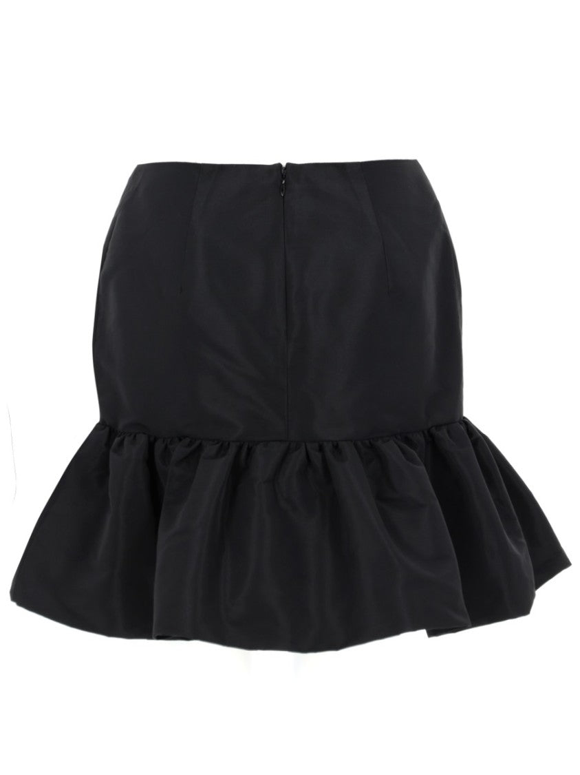 Nina Ricci Mini Peplum Ruffle Hem Mini Skirt