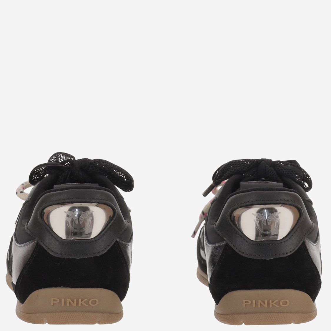 Pinko Two-Tone Structured Sneakers With Contrasting Details