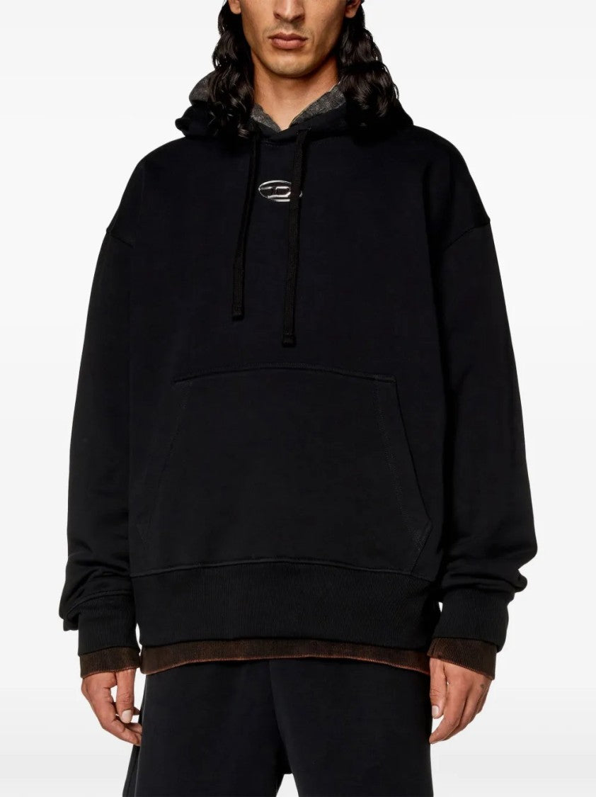 Diesel Relaxed Fit Hoodie With Classic Hood And Kangaroo Pocket