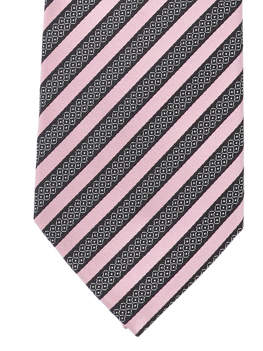 Zegna Striped Tie – Pink