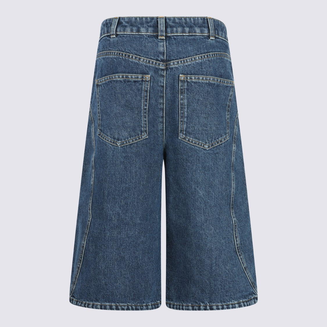 Givenchy High-Waisted Wide-Leg Denim Shorts With Button Closure And Classic Wash