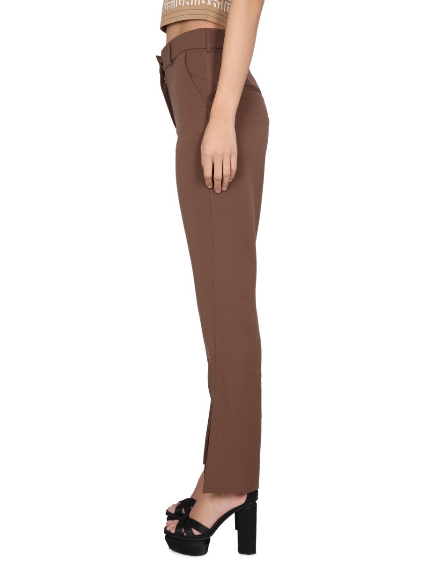 Balmain Tailored Brown Wool Pants