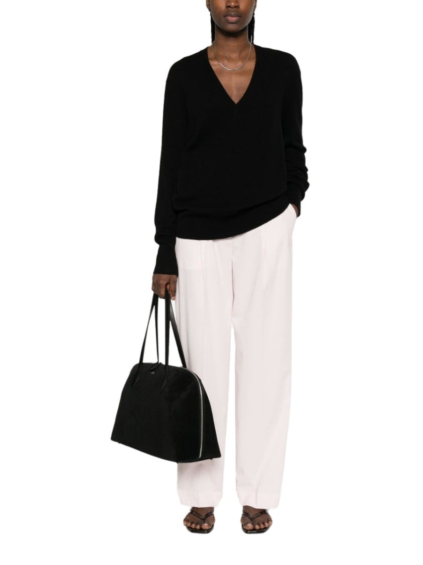 Totême Cashmere Oversized Deep V-Neck Sweater