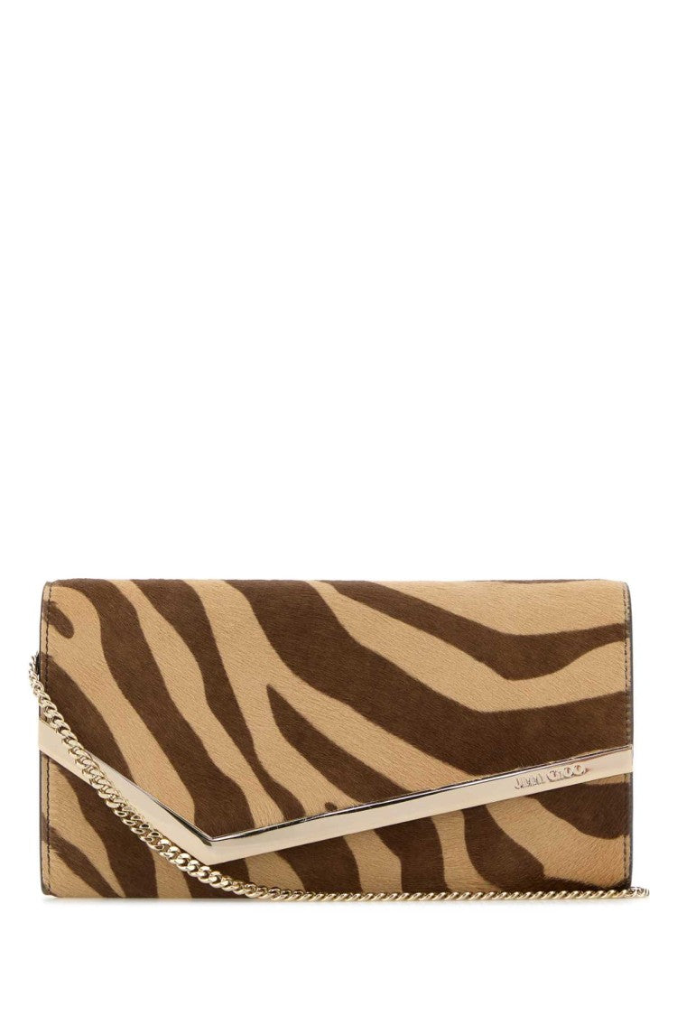 Jimmy Choo Printed Calf Hair Emmie Clutch