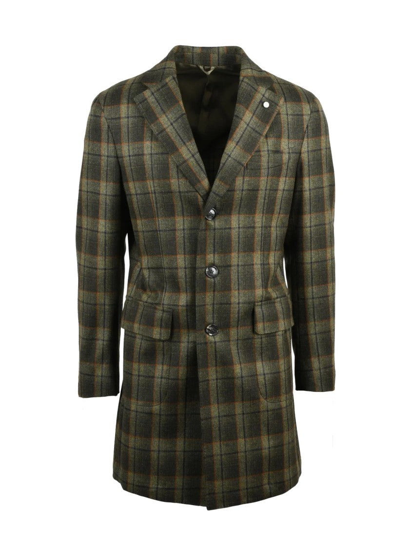 Luigi Bianchi Green Wool-Cashmere Coat