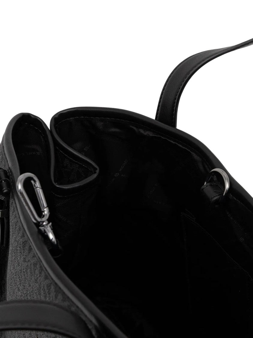 Michael Kors Monogram Leather Handle Tote Bag