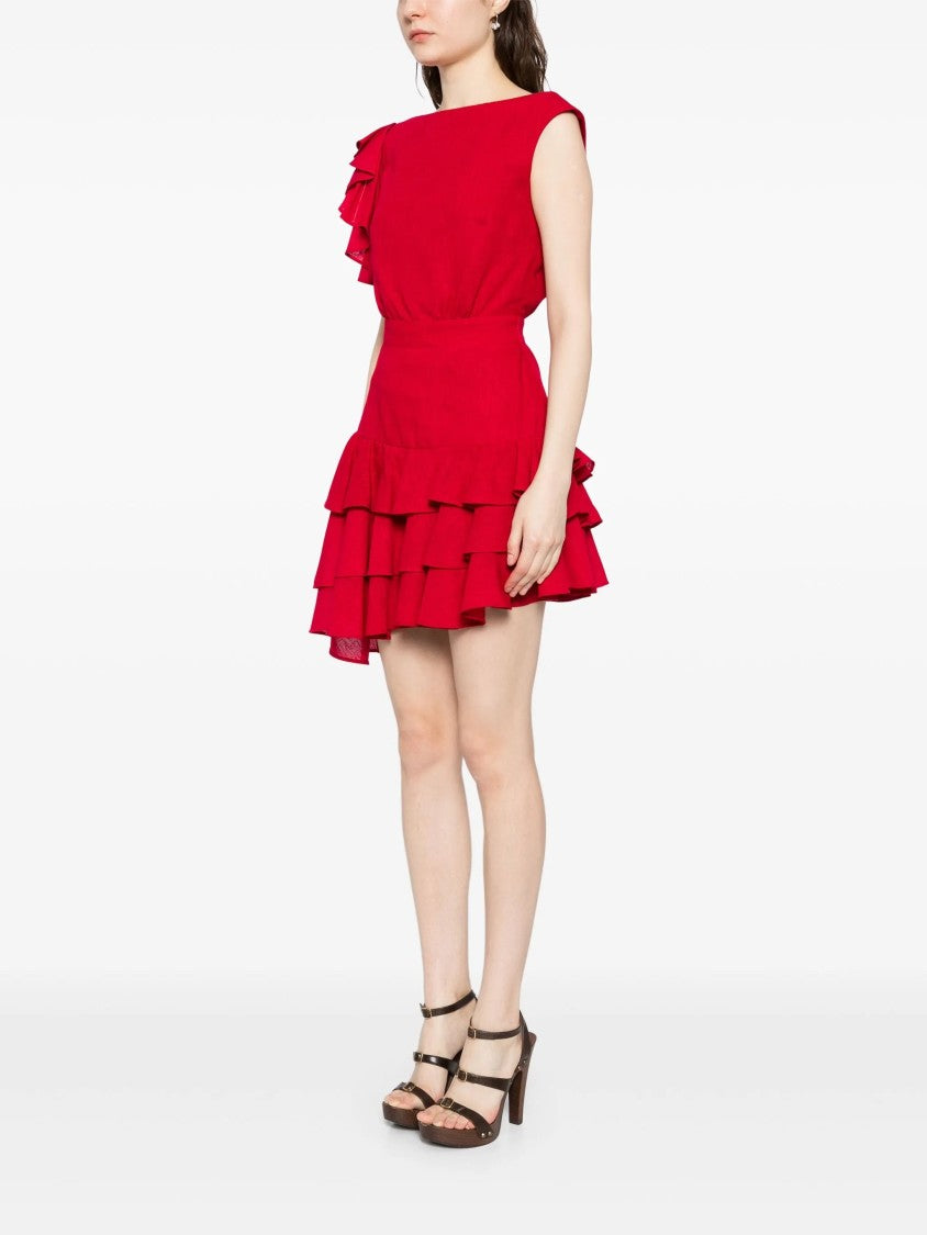 Saiid Kobeisy Linen Short Dress