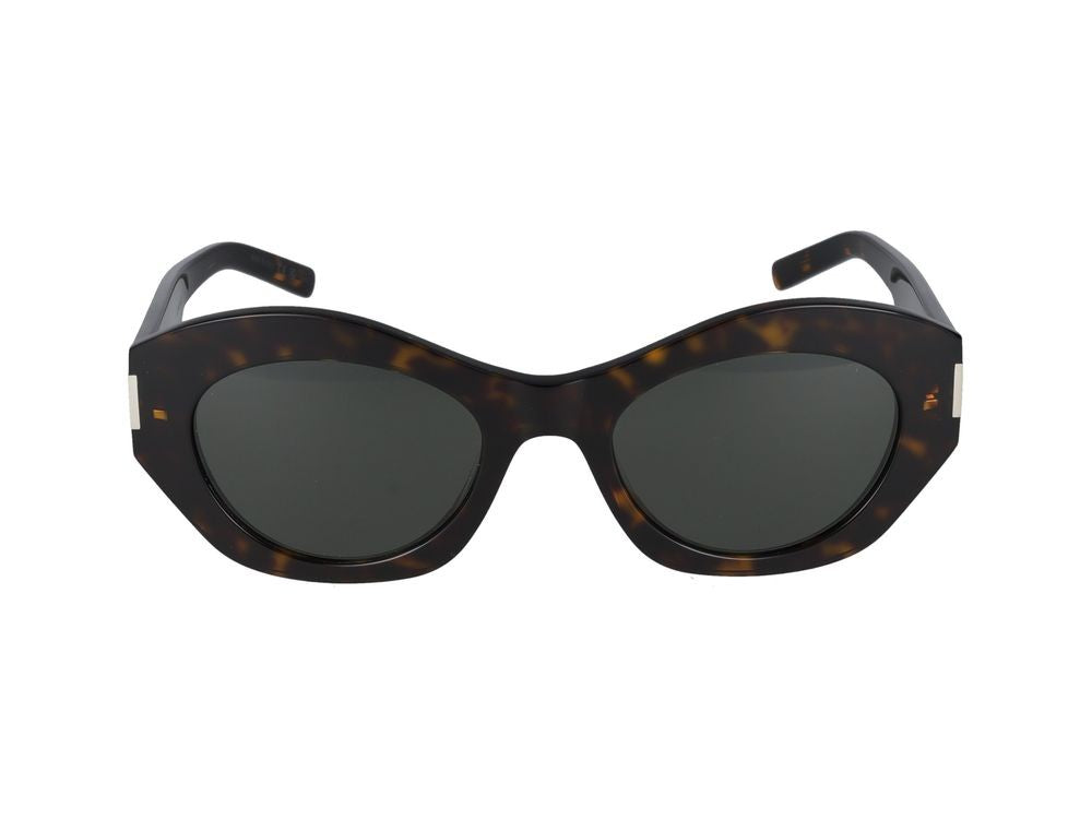 Saint Laurent Havana Oversized Cat-Eye Sunglasses