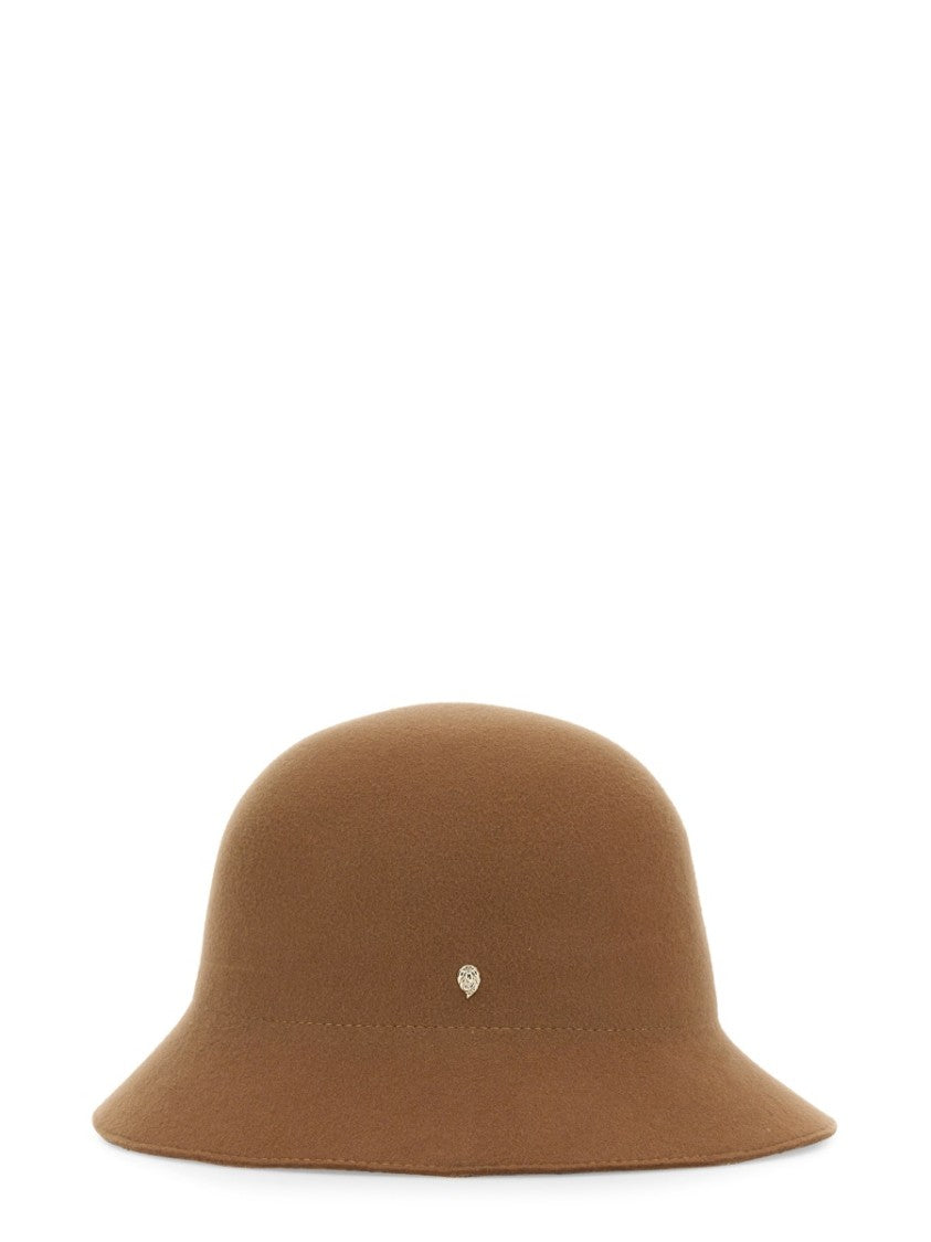 Helen Kaminski Classic Bucket Hat With Leather Accent