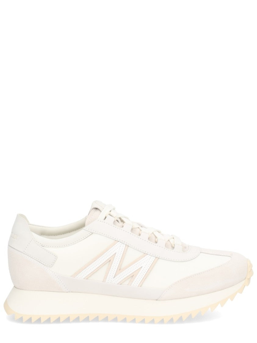 Moncler Pacy2 White Leather Zigzag Sole Sneakers