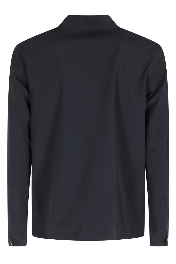 Herno Black Logo-Buttons Press-Studs Polyamide Jacket