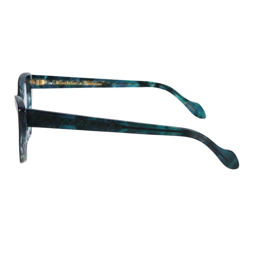 Kador Coachella Glamour Cat-Eye Sunglasses With Marbled Pattern