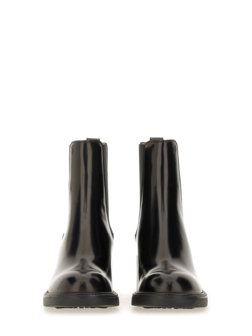 Tod's Ankle Boots With Polished Calfskin Finish