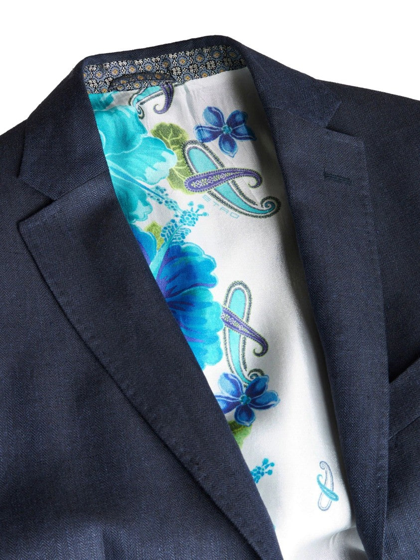 Etro Single-Breasted Linen Blazer