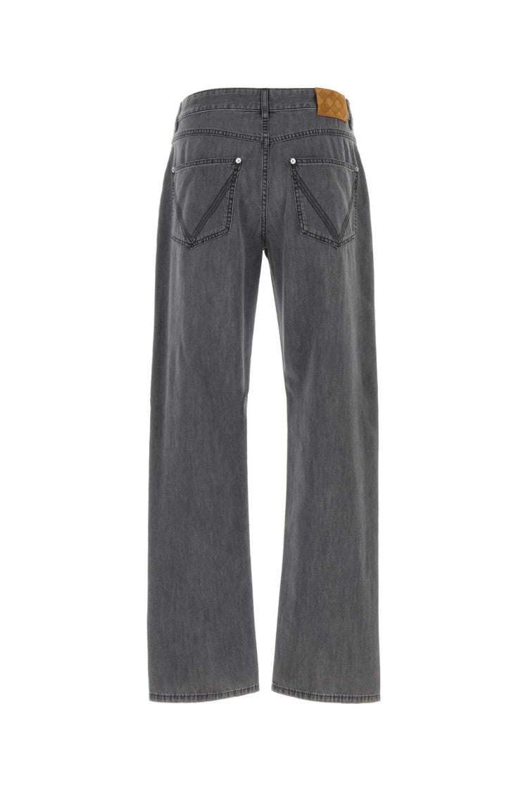 Bottega Veneta Straight-Leg Grey Denim Jeans With Classic Five-Pocket Design