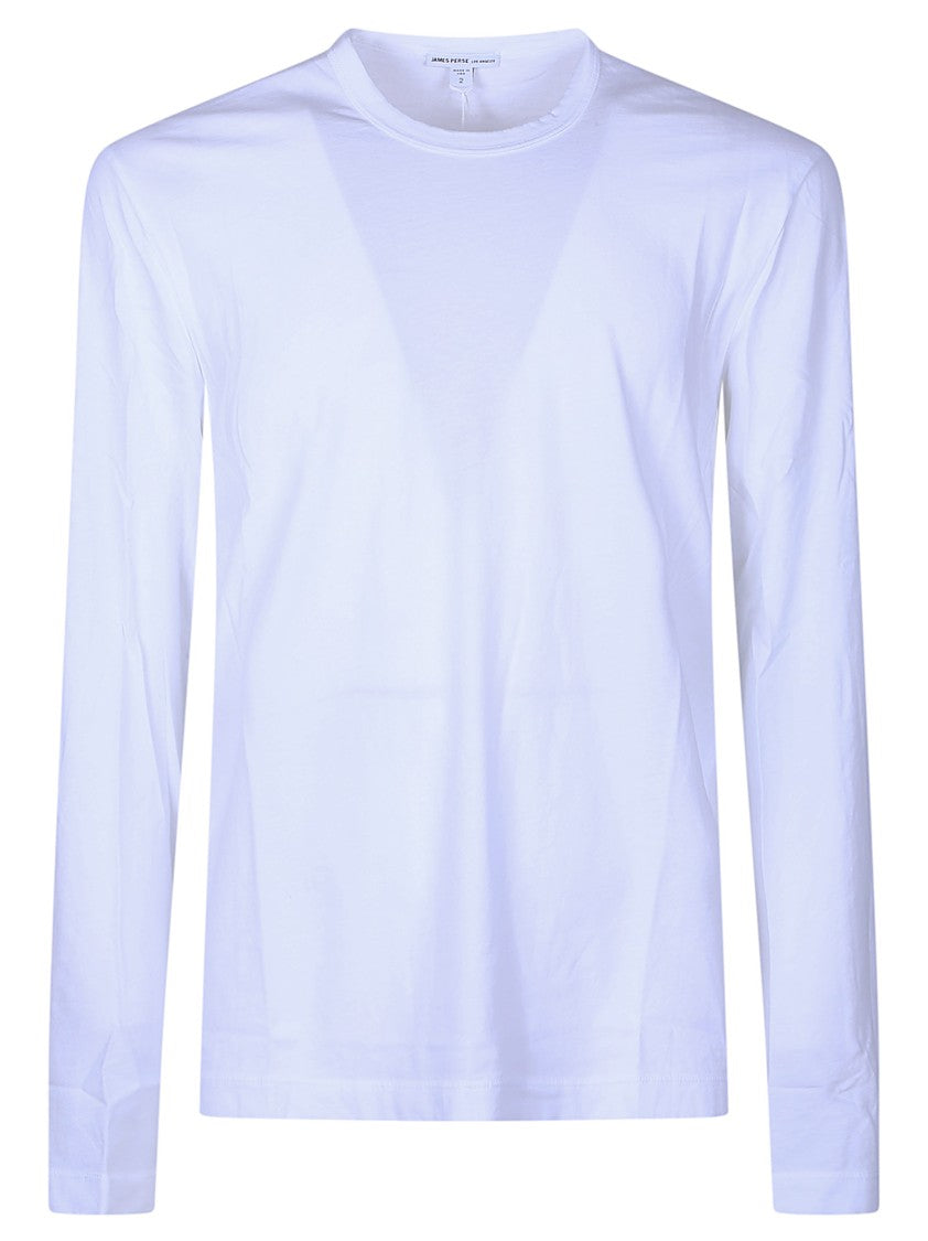 James Perse White Cotton Long Sleeve T-Shirt