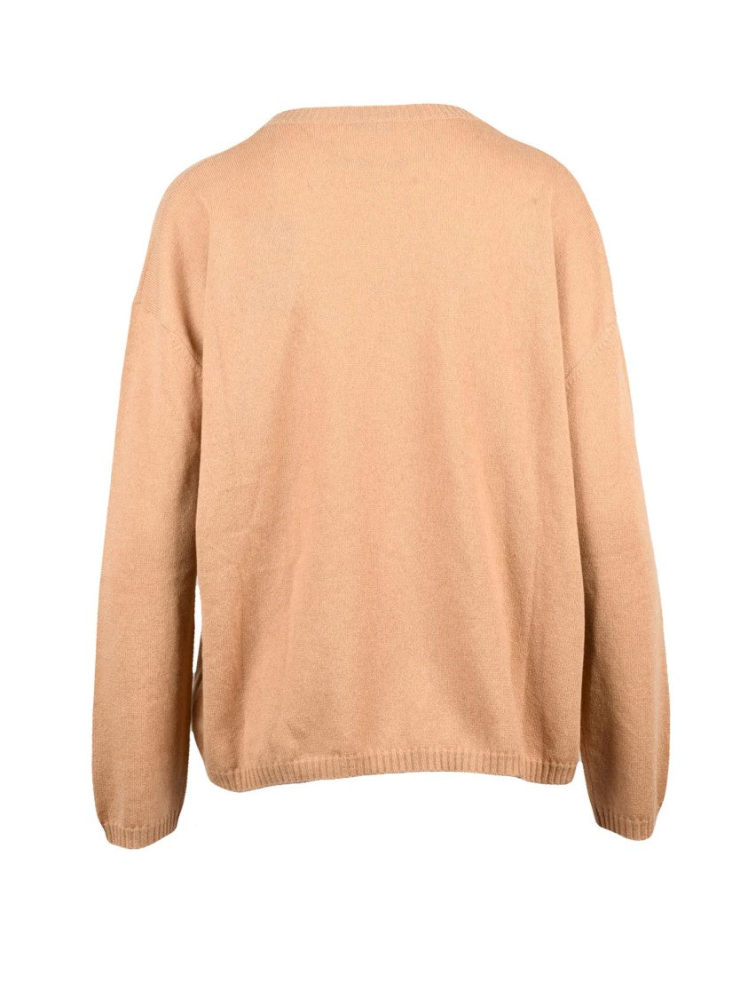 Hira Lightweight Cashmere Knit Pullover With V-Neck And Relaxed Fit