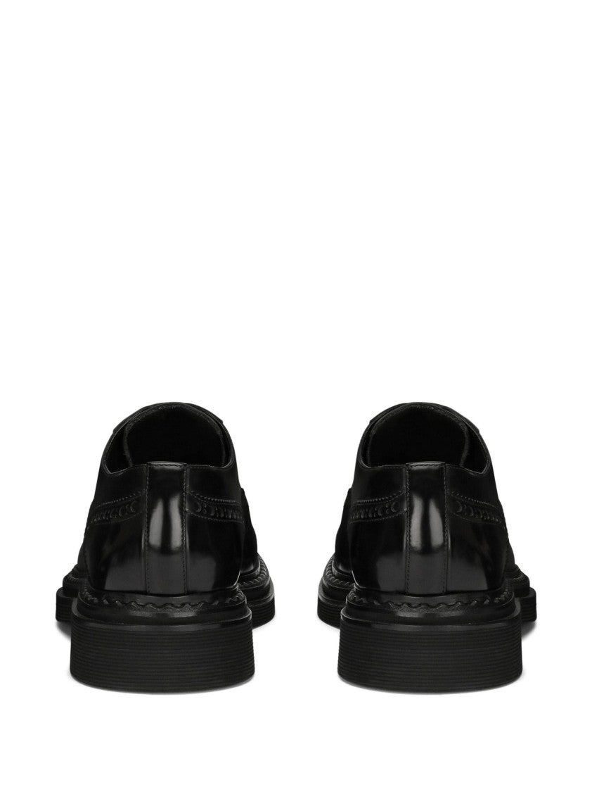 Dolce & Gabbana Day Classic Black Polished Leather Oxfords
