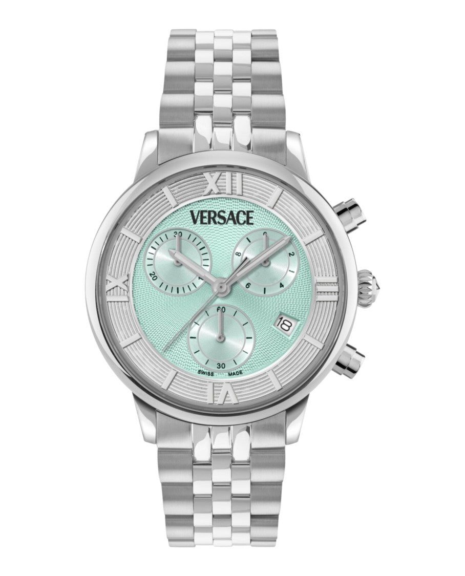 Versace Classic Round Chrono Bracelet Watch