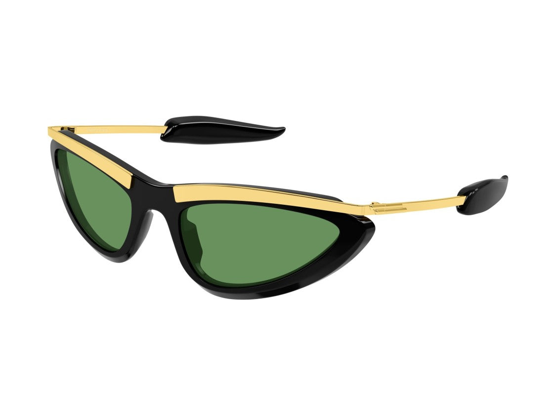 Bottega Veneta Gold Bv1477s Glossy Acetate Bold Cat-Eye Sunglasses
