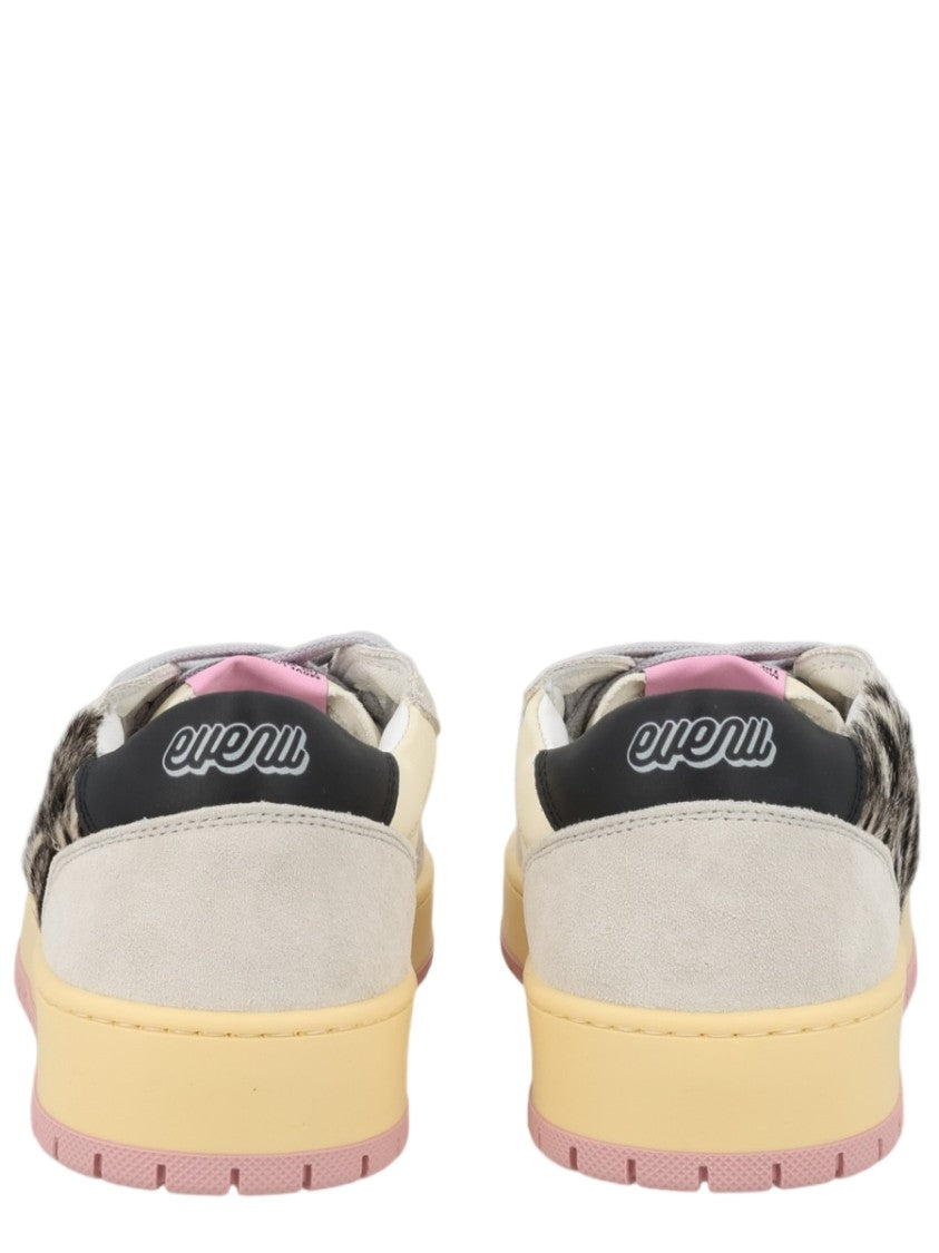 Evenu Multicolour Low-Top Pastel Animal Print Sneakers