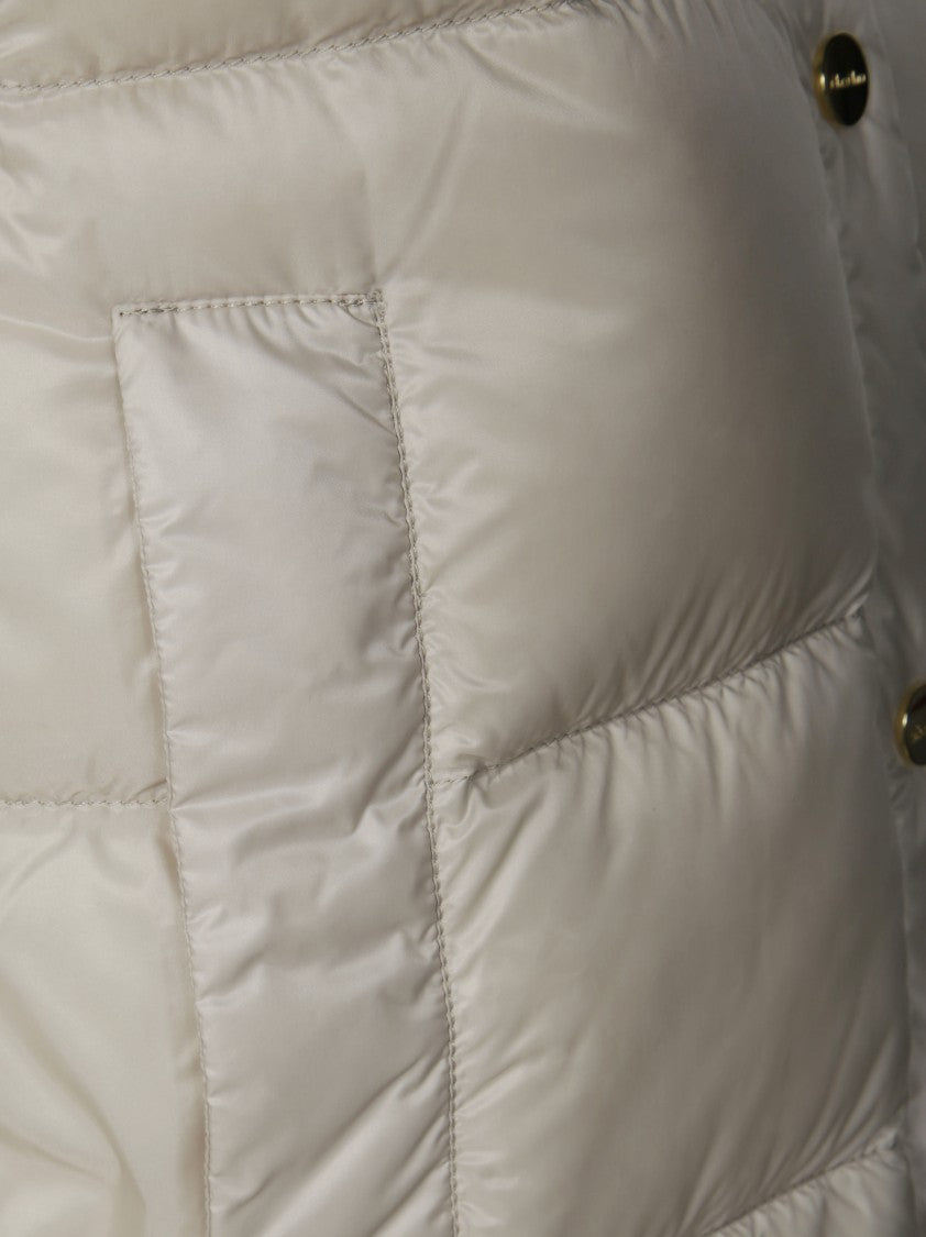 Max Mara Quilted Sleeveless Puffer Vest With High Collar