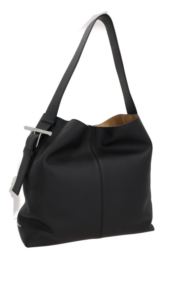 Alexander Mcqueen Structured Black Calfskin Leather Bag