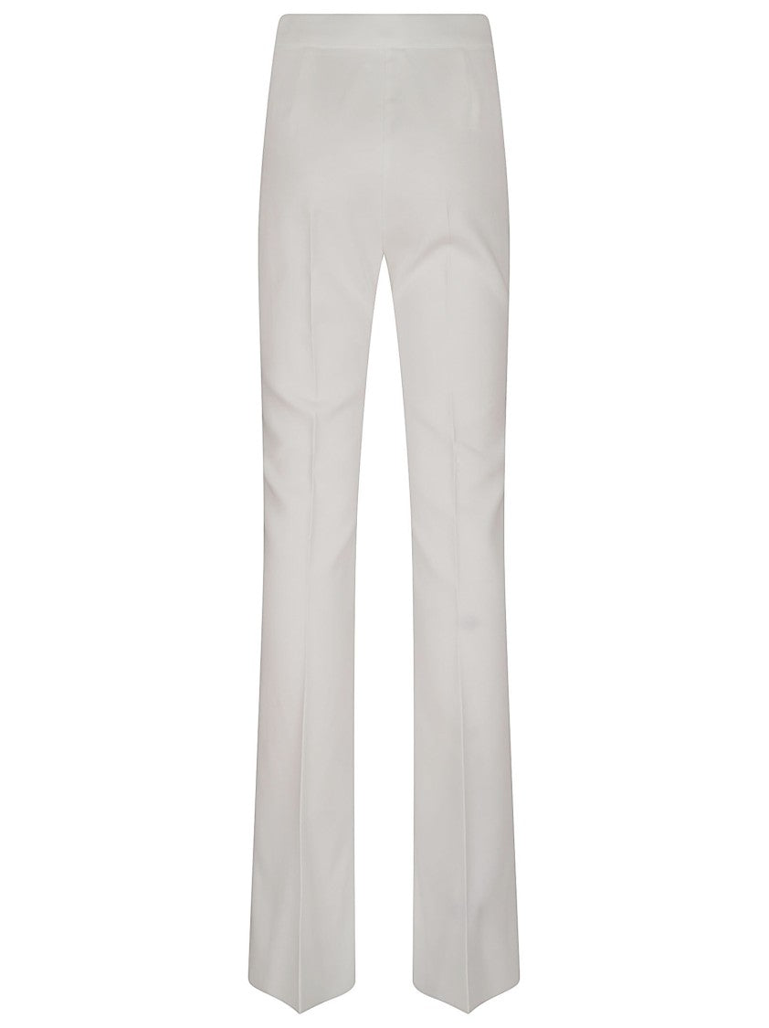 Max Mara Refined Crepe Canvas Slim-Fit Trousers With Asymmetrical Waistband