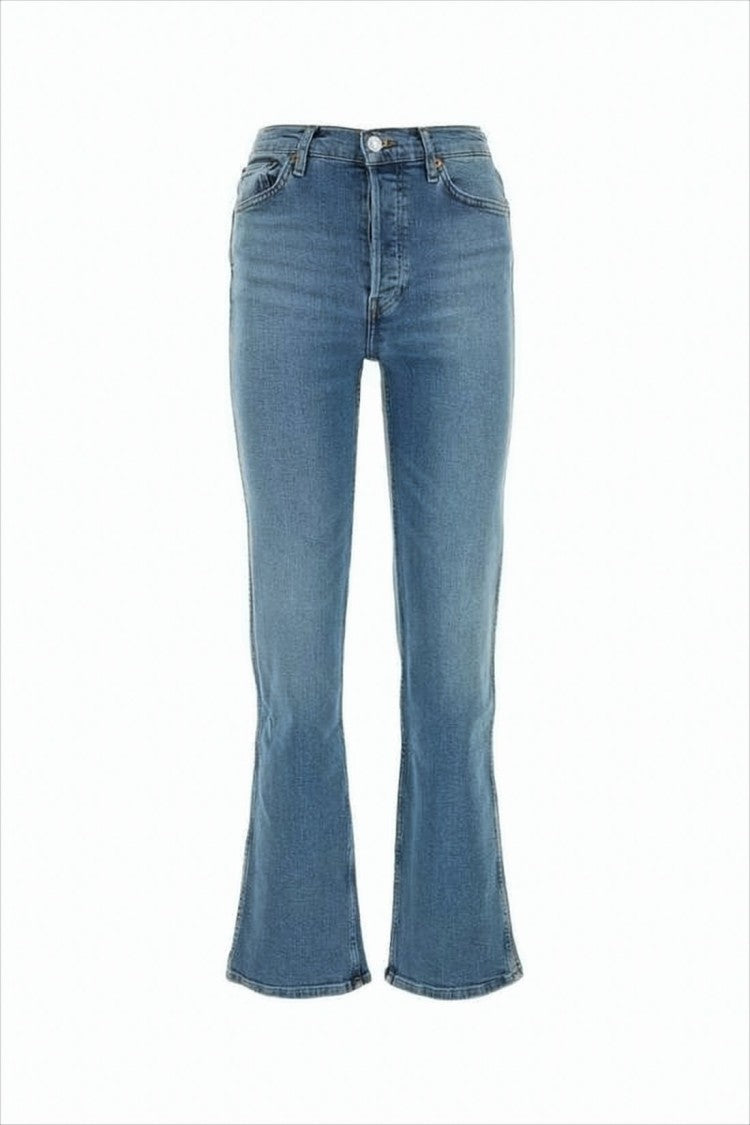 Re/Done Mid-Rise Denim Pants With Flared Legs