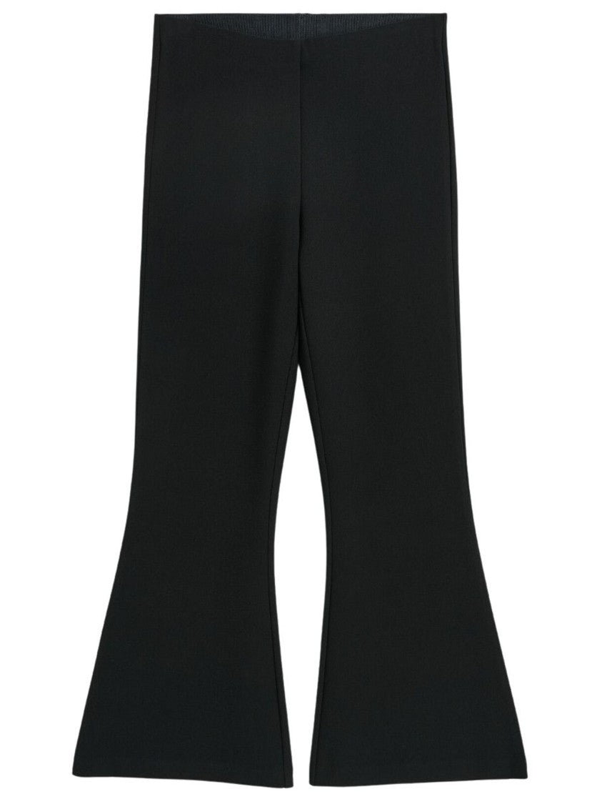 By Malene Birger Black Stretch Nylon Flared Pants