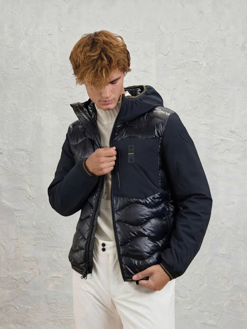 Blauer Blue Shiny Quilted Padded Jacket
