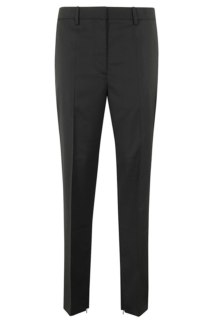 Helmut Lang Cigarette-Style Slim Pants With Modern Zipper Detail