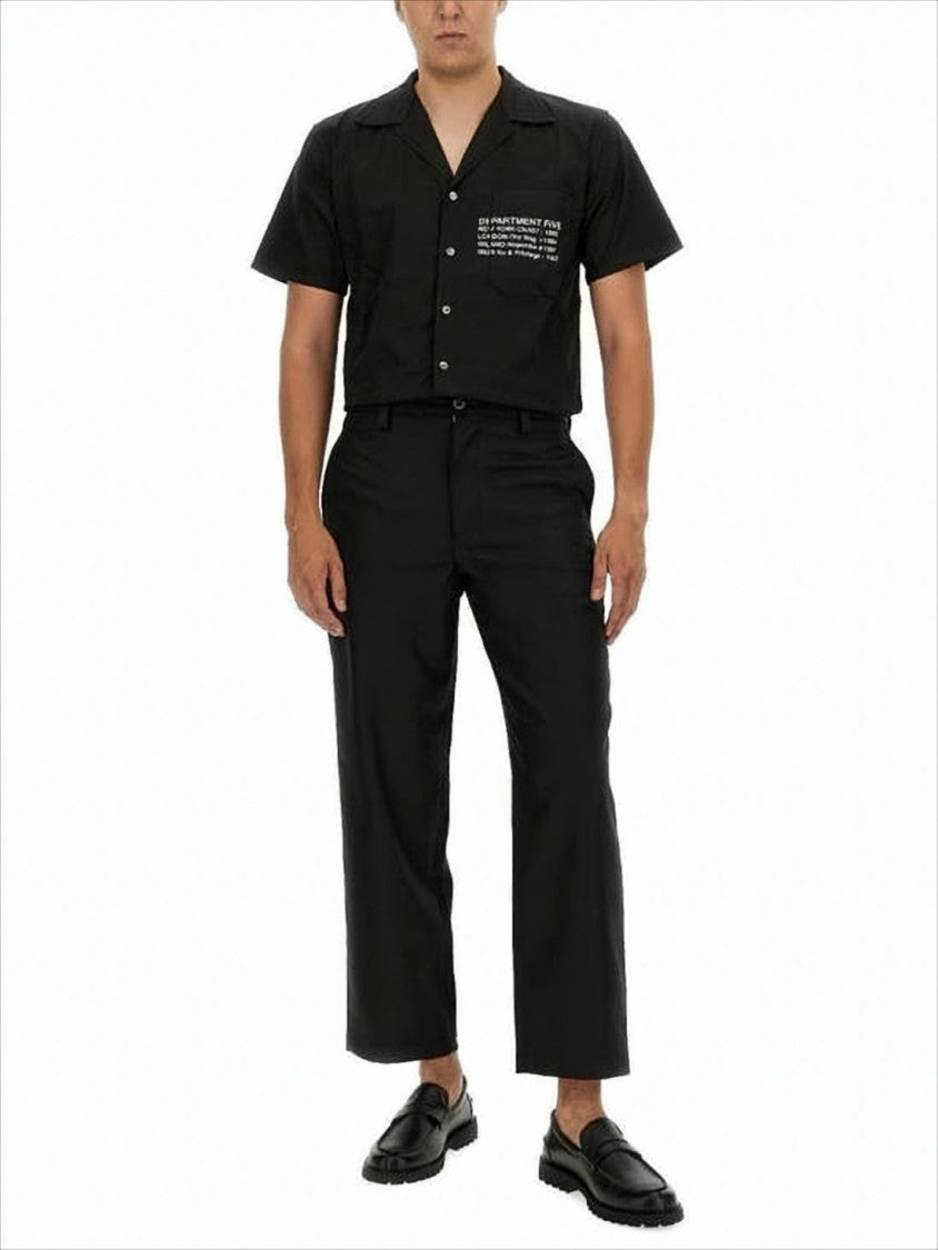 Department 5 Straight-Leg Cropped Pants With Minimalist Design