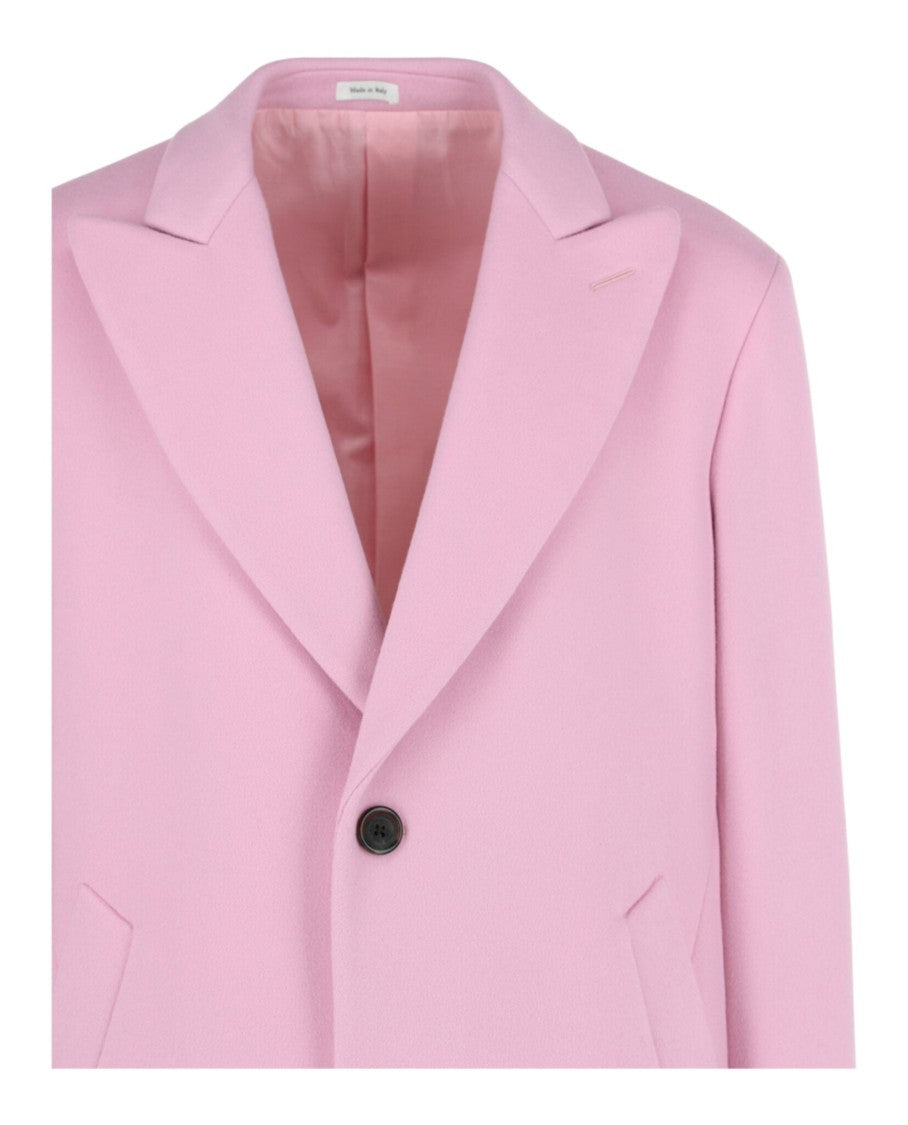 Alexander Mcqueen Peaked Lapel Wool Coat