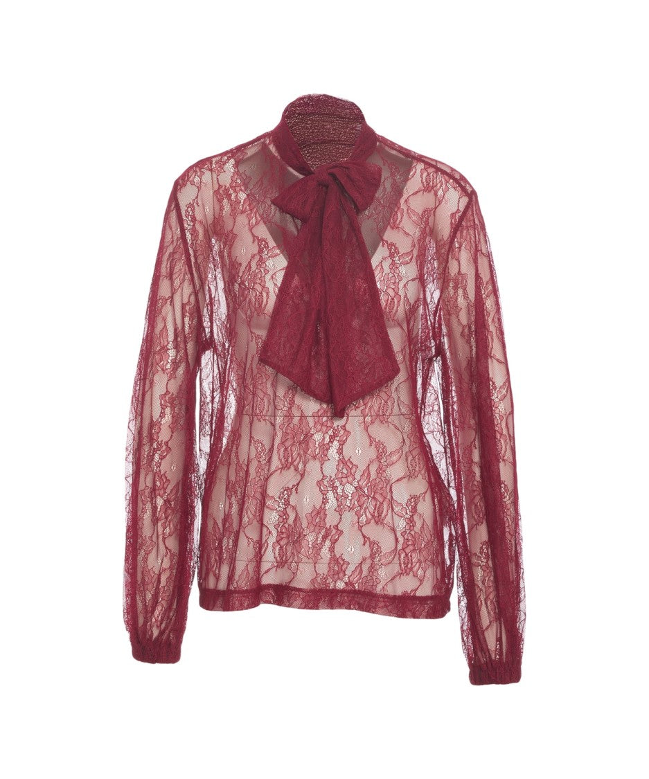 Kaos Lace Shirt With Bow Details