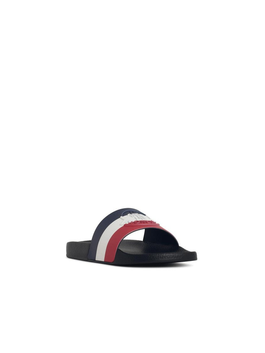 Moncler 'Basile' Black Rubber Slides