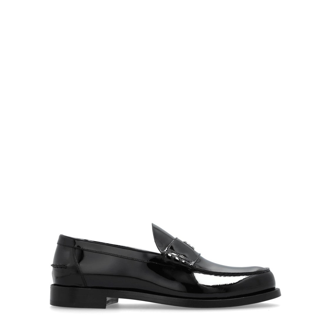 Ferragamo Polished Black Calf Leather Ferragamo Loafers