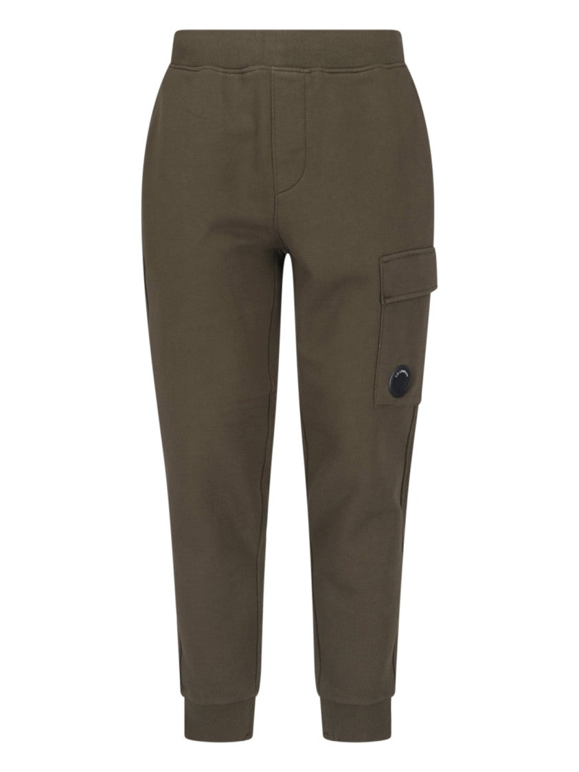 C.P. Company Green Diagonal Raised Cotton Sweatpants