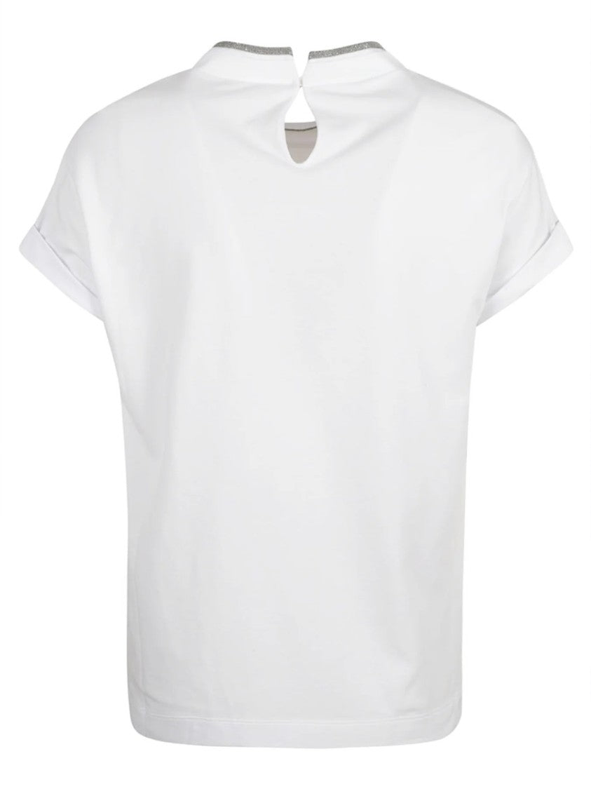 Brunello Cucinelli Rolled-Sleeve Stretch Cotton T-Shirt