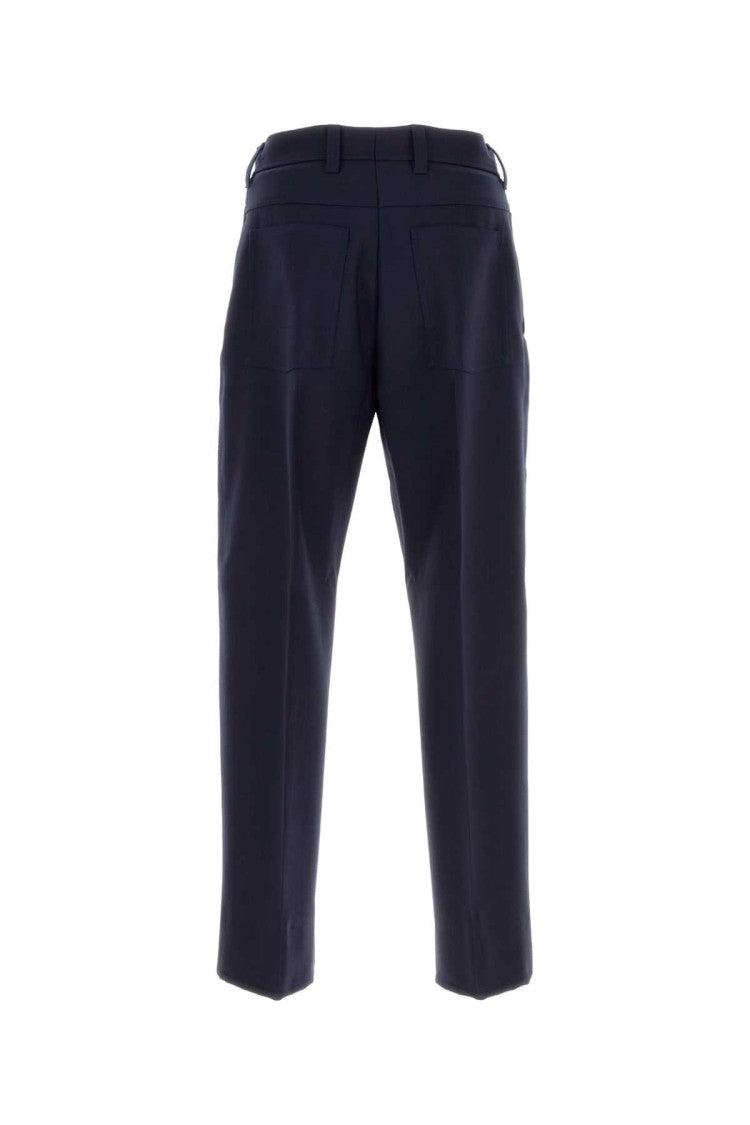 Zegna Navy Blue Wool Pant