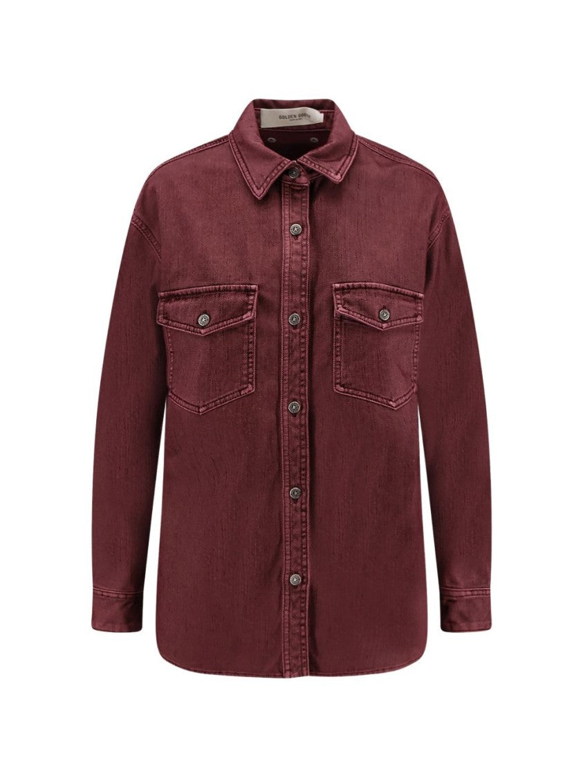 Golden Goose Relaxed Fit Burgundy Shirt