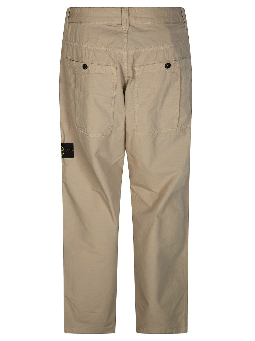 Stone Island Straight Leg Compass Patch Pants